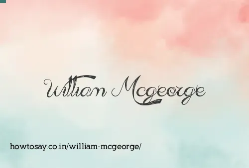 William Mcgeorge