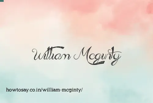 William Mcginty