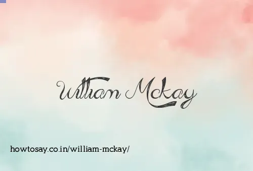 William Mckay
