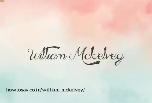 William Mckelvey