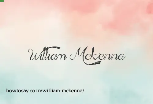 William Mckenna