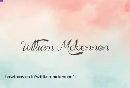 William Mckennon