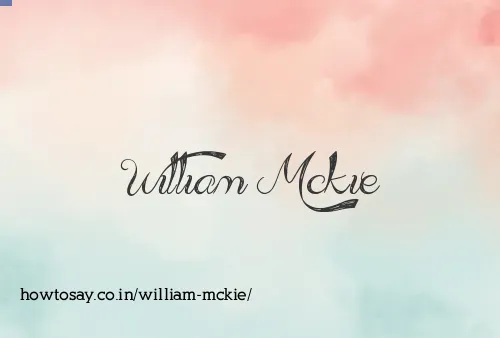 William Mckie