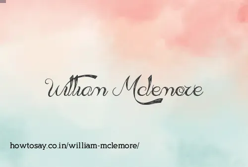 William Mclemore