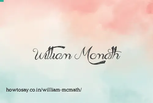 William Mcmath
