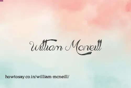 William Mcneill