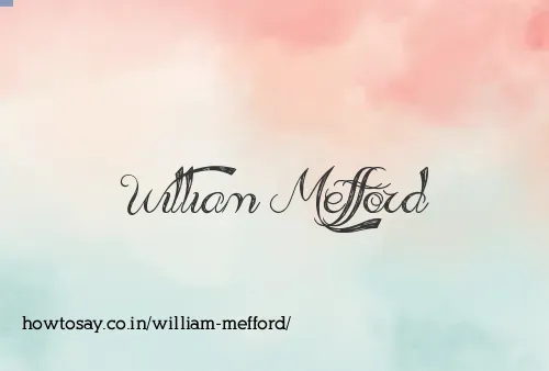 William Mefford