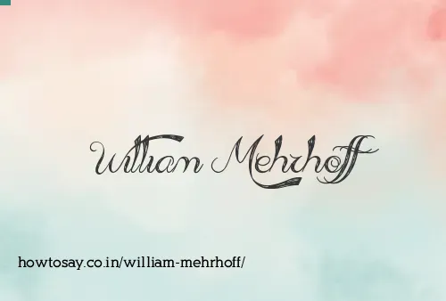 William Mehrhoff