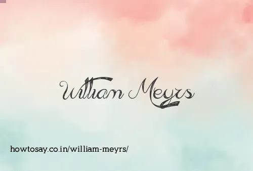 William Meyrs