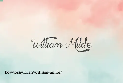 William Milde