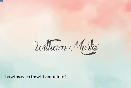 William Minto