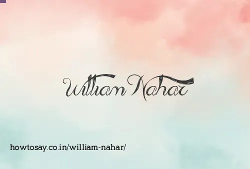 William Nahar