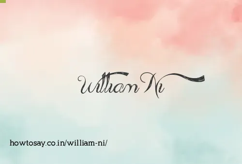 William Ni