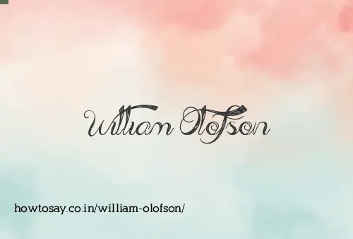 William Olofson