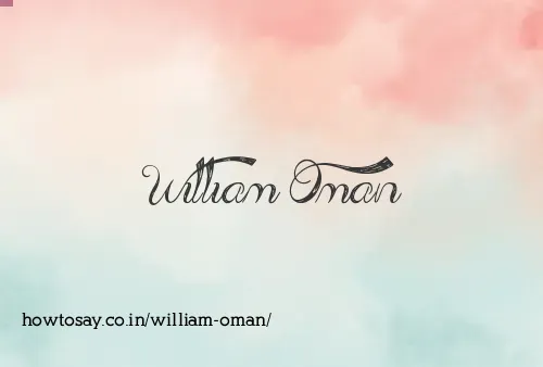 William Oman