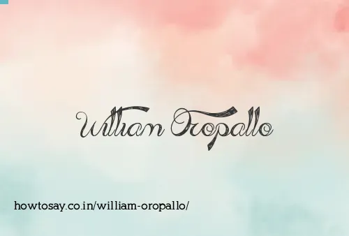 William Oropallo