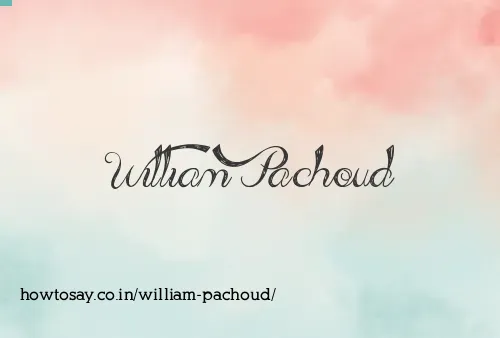 William Pachoud