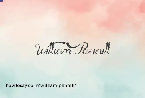 William Pannill