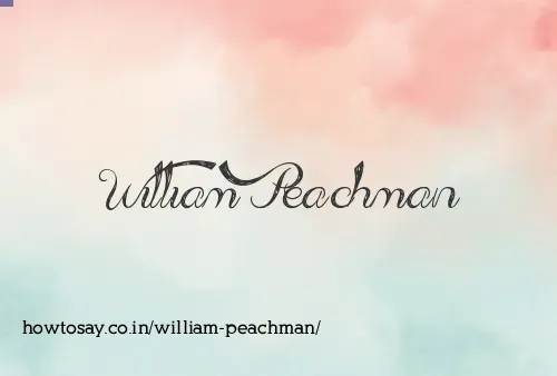 William Peachman