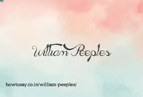 William Peeples