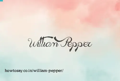 William Pepper