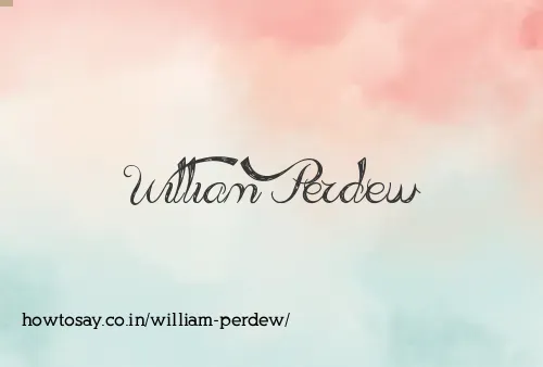 William Perdew