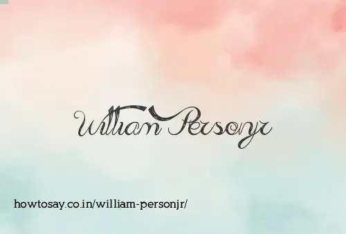 William Personjr