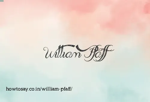 William Pfaff