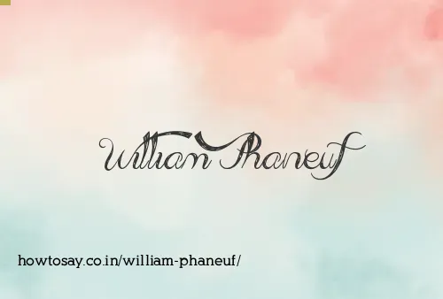 William Phaneuf