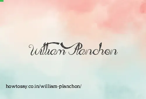 William Planchon