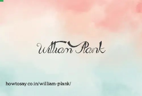 William Plank