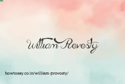 William Provosty