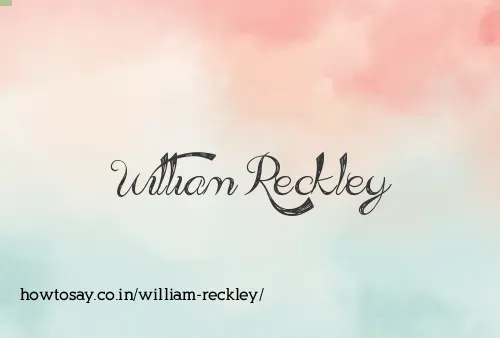 William Reckley