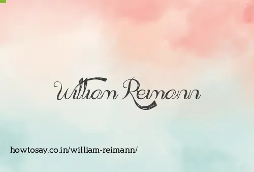 William Reimann