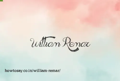 William Remar