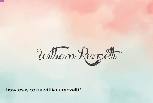 William Renzetti