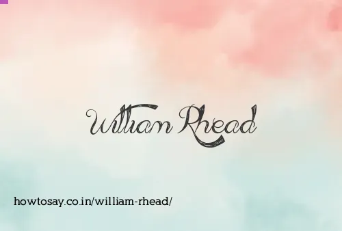 William Rhead