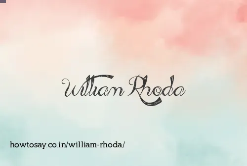William Rhoda
