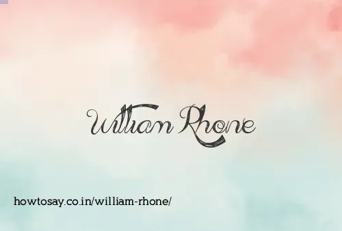 William Rhone