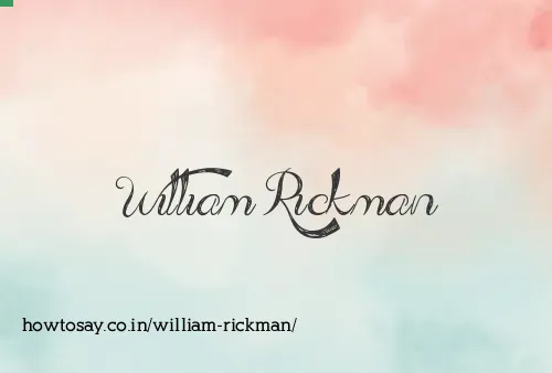 William Rickman