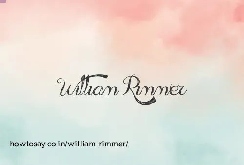 William Rimmer