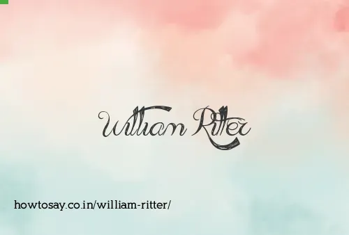 William Ritter