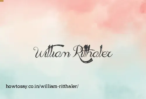 William Ritthaler