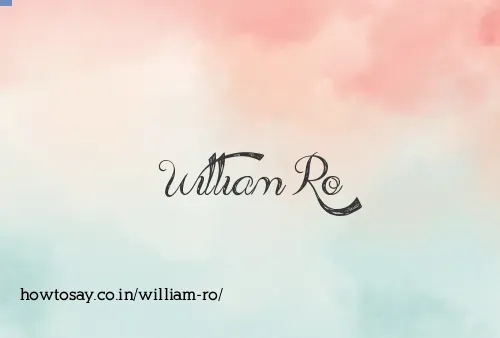 William Ro