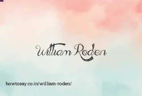 William Roden