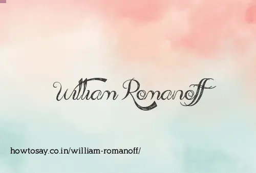 William Romanoff