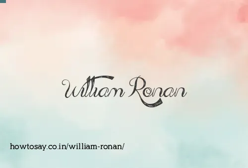 William Ronan