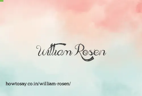 William Rosen
