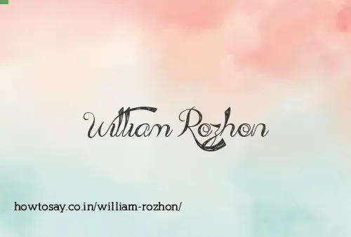 William Rozhon