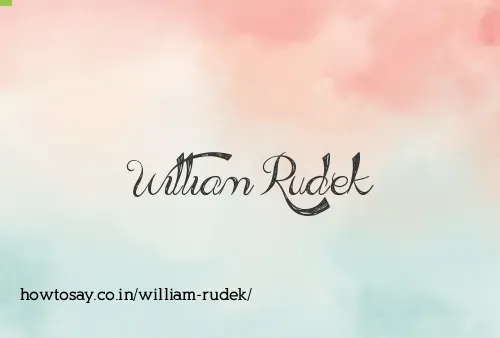 William Rudek